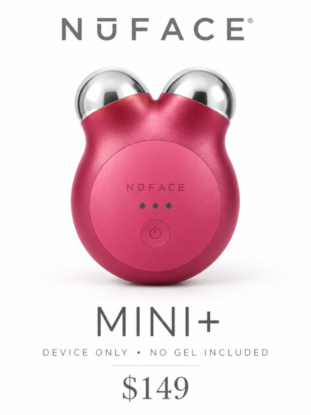 NuFACE MINI+ Microcurrent Facial Toning Device — Device Only